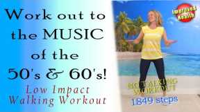 Workout to the 50's & 60's | At Home Walking Workout | Elvis Presley and more! | Improved Health 💗