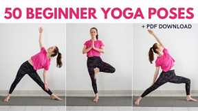 50 Must-know BEGINNER YOGA POSES + PDF Download | Yoga for beginners | Yoga with Uliana