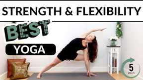 Best Yoga for Strength and Flexibility 💪 (5 Minute Yoga Stretch)
