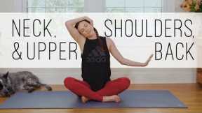 Yoga For Neck, Shoulders, Upper Back  -  10 Minute Yoga Quickie  -  Yoga With Adriene