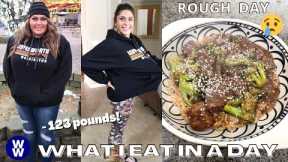 WHAT I EAT I A DAY ON WW TO LOSE 123 POUNDS - ROUGH DAY😥 LET'S TALK...TASTE TESTS & BEEF & BROCCOLI