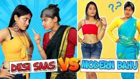 Desi Saas VS Modern Bahu | Funniest Desi Saas VS Modern Bahu Fights & Life Hacks