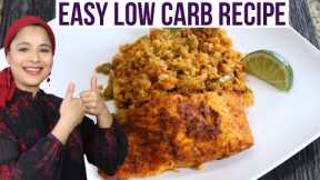 Low Carb Recipe | Asian Style Cauliflower Rice & Air Fried Salmon | Healthy Weight loss Recipe