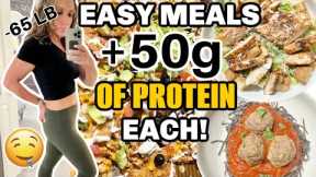 HIGH PROTEIN MEAL IDEAS FOR WEIGHT LOSS | LOW CARB & 50g of Protein EACH!