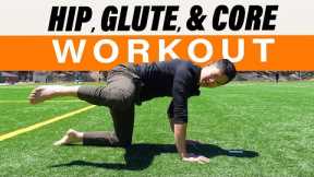 Hip, glute, core workout for beginners *follow along* - at home workout for seniors and beginners