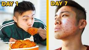 Only Eating Foods that GUARANTEE ACNE for 7 Days Straight