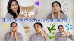 Skincare Routine for Oily,Acne Prone & Combination Skin|Plum Goodness Products|Review &Demo
