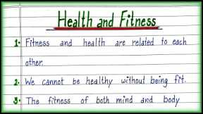 10 Lines on Health and Fitness in English| Health and Fitness|