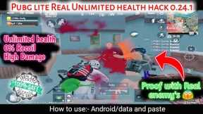 Real Unlimited health hack 0.24.1 | Pubg lite Unlimited health config 0.24.1 | pubg lite hack 0.24.1