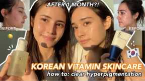 HOLY GRAIL Korean *vitamin* skincare for hyperpigmentation ✨ bright & glowy skin in just 1 MONTH?!