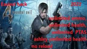 Resident Evil 4 hack 2022 unlimited ammo, unlimited health, unlimited  PTAS ,everything easiest hack