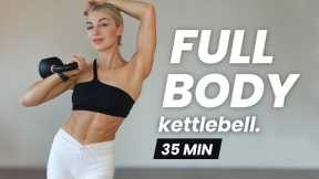 35 Minute Full Body Cardio Kettlebell Workout | Fat Burning Circuit At Home Workout | Follow Along