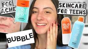 BUBBLE - Teen Skincare Routine for Acne and Dry Skin | 1 Week Test