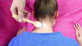Pour baking soda on back of your neck. You will feel its effect immediately