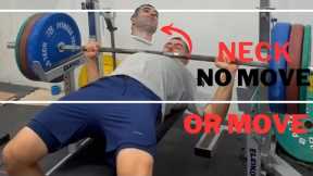 Why I LIFT my head when I BENCH PRESS. Shoulder Health and neck pain.