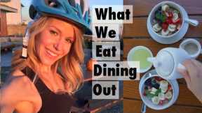 What we eat in a day at restaurants.  Vegan No-Oil Restaurant Meals! Part 1