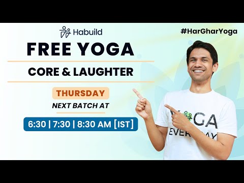 Habuild Yoga | Core & Laughter | with‪ @saurabhbothra    | Live M