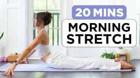 20 Min Easy Morning Yoga Stretches for Sore Muscles & Tension Relief