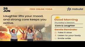 Habuild Yoga | Core & Laughter with  @saurabhbothra    | Live M