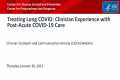 Treating Long COVID: Clinician
