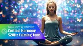 Cortisol Harmony | Reduce Stress & Heal Gut for Better Sleep | 528Hz Calming Tone