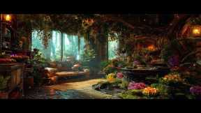 Soothes Magical Fantasy Music w/ Exotic Plants Livingroom | Heals Soul, Reduce Stress, Relaxation 🌷🌿