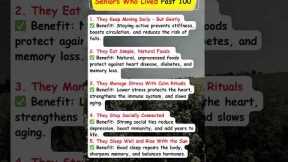 5 Longevity Secrets From Seniors Who Lived Past 100 | Live Longer & Healthier