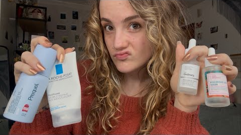 asmr skincare routine for acne (personal attention chit chat with bestie)  