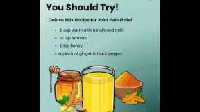Arthritis Home Remedy You Should Try! 🥛✨ Natural Joint Pain Relief