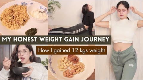 My Full Weight Gain Journey 🥗 Diet Plan & Exercises 💪Gain weight in a healthy way |Anukriti Lamaniya