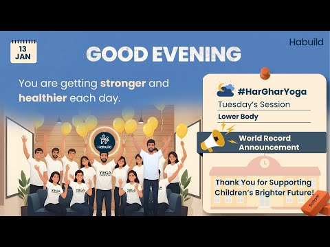 13th Jan | Habuild YOGA Online | Lower body ‬with @saurabhbothra | Live E