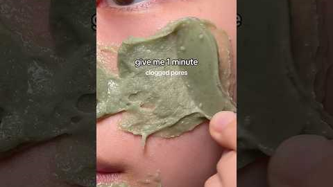 Only takes 1 minute to get rid of blackheads, clogged pores & skin texture 💚🍡✨