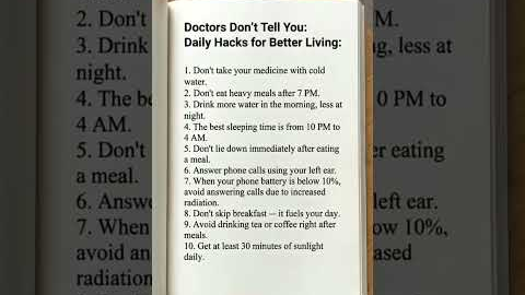 Doctors Don’t Tell You This 😱🌿 Daily Health Hacks #HealthyLife #Wellness #Tips