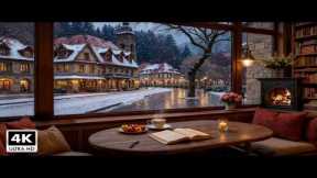 Soothing Jazz Music on A Winter Evening Helps Reduce Stress ~ Warm Jazz Music in The Café for Study