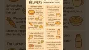 🌸 What to Eat After Delivery (Indian Moms Guide 🍲)