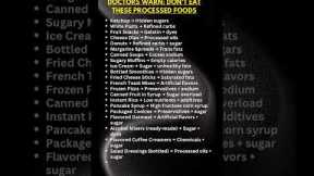 Doctors Warn: 21 Processed Foods You Should Avoid for Better Health