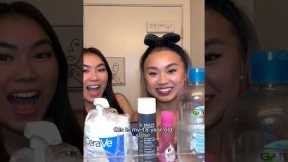 my 18 y/o sister PICKY skincare routine 🫣😯 (sensitive, dry, & eczema prone)